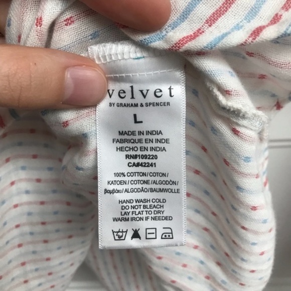 VELVET by Graham & Spencer Striped Popover - Picture 4 of 6